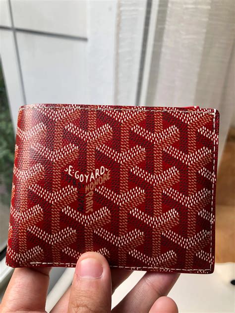 goyard card wallet red|goyard wallet price list.